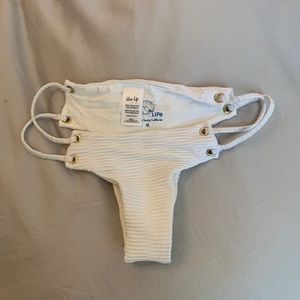 White bikini bottom.